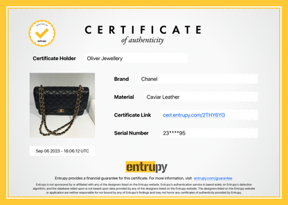 Chanel Black Caviar Leather Classic Jumbo Double Flap Bag