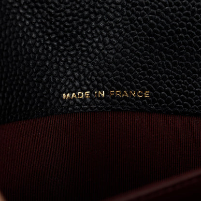 Chanel Black Caviar Leather Classic Long Flap Wallet
