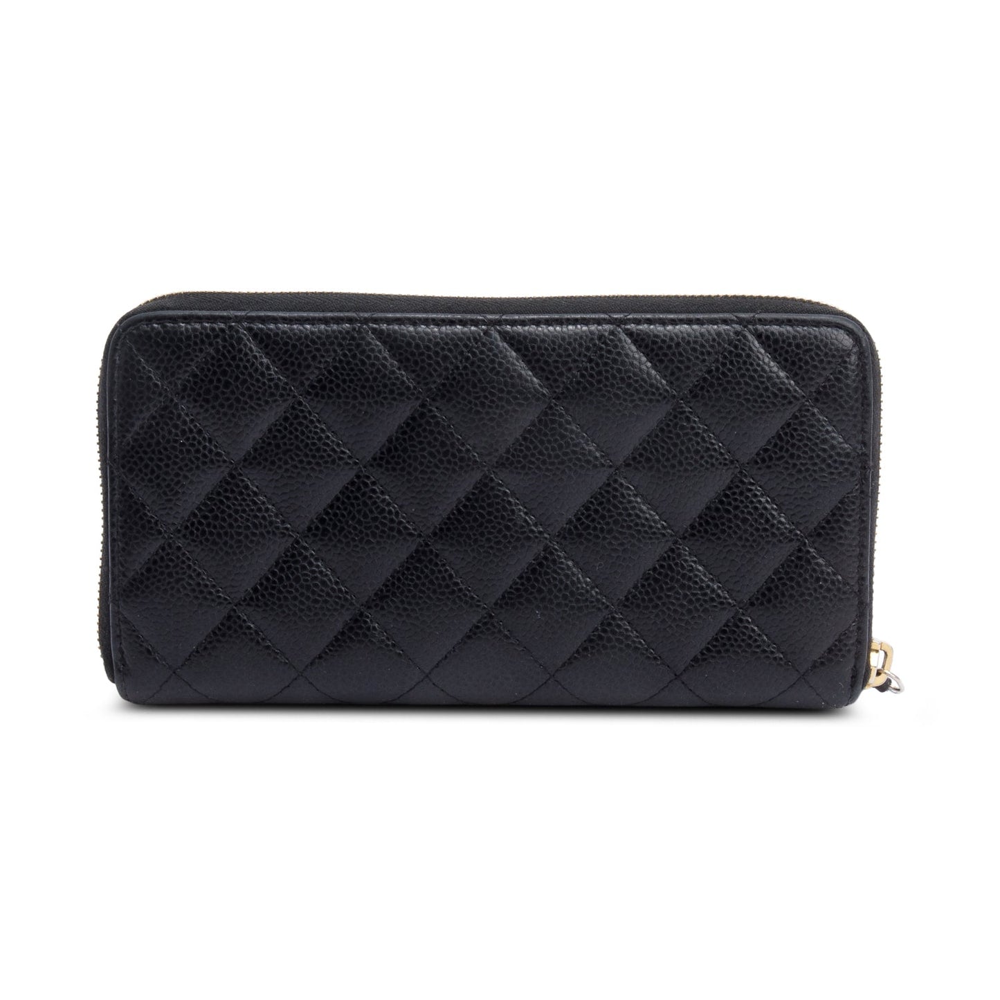 Chanel Black Caviar Leather Classic Long Zipped Wallet