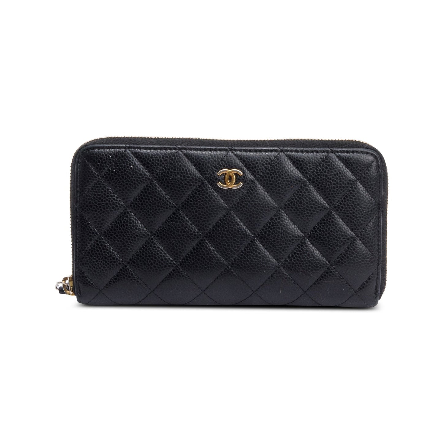 Chanel Black Caviar Leather Classic Long Zipped Wallet