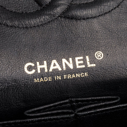 Chanel Black Caviar Leather Classic Medium Double Flap Bag