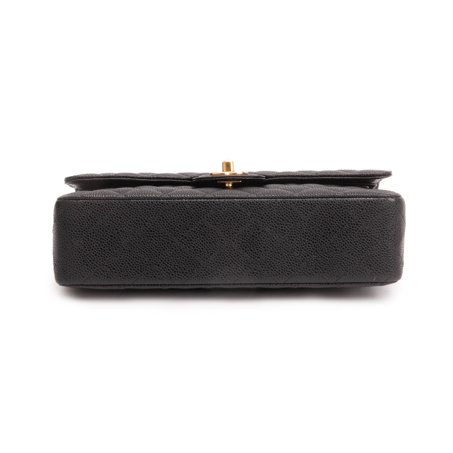 Chanel Black Caviar Leather Classic Medium Double Flap Bag