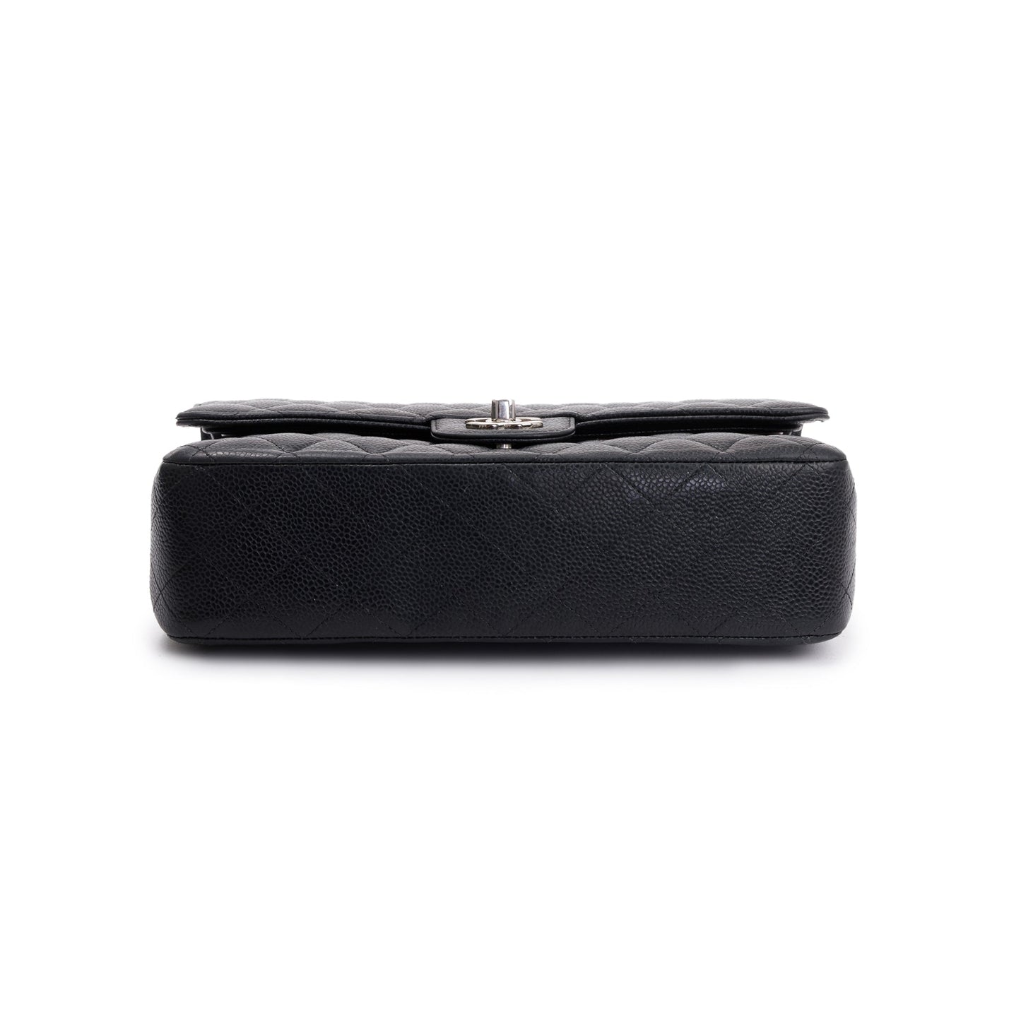 Chanel Black Caviar Leather Classic Medium Double Flap Bag