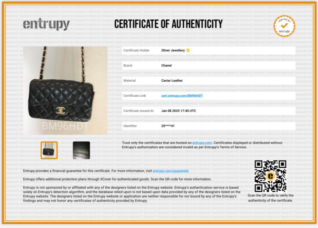 Chanel Black Caviar Leather Classic Mini Rectangular Flap Bag