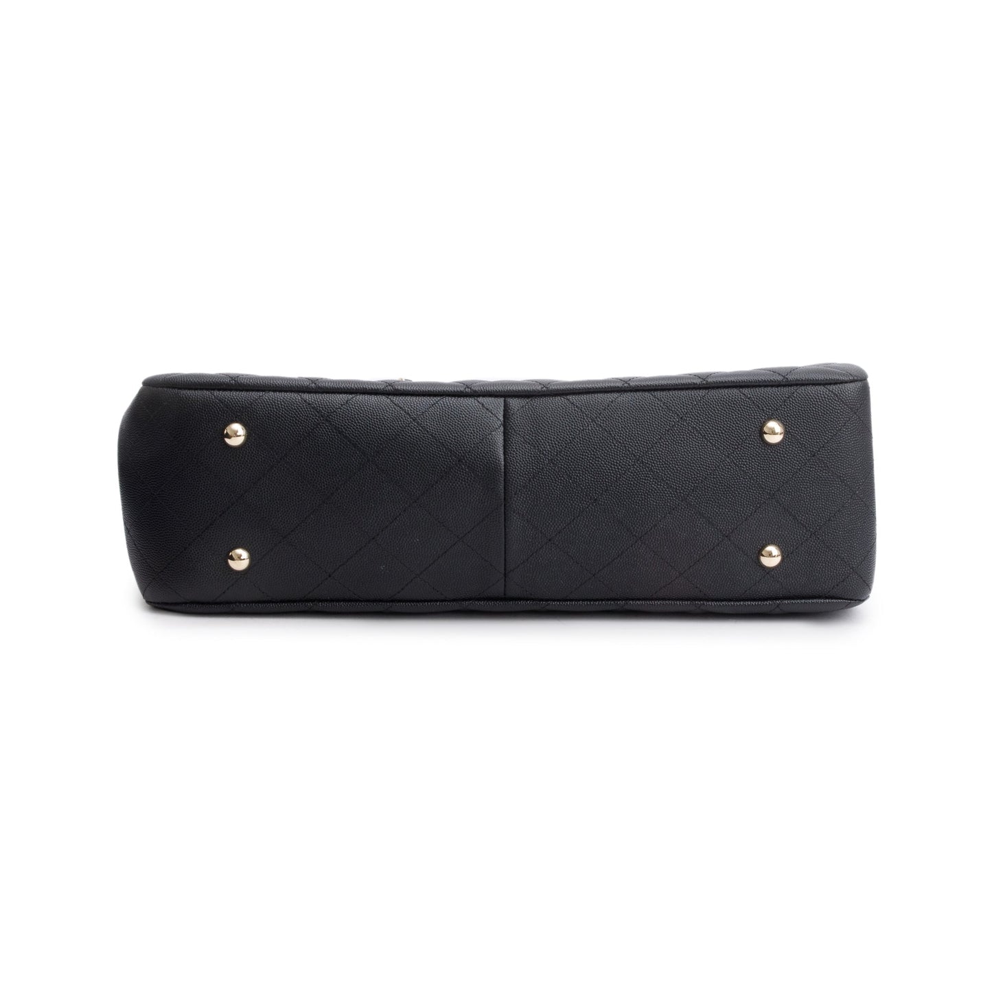 Chanel Black Caviar Leather Classic Timeless Large Shopping Tote