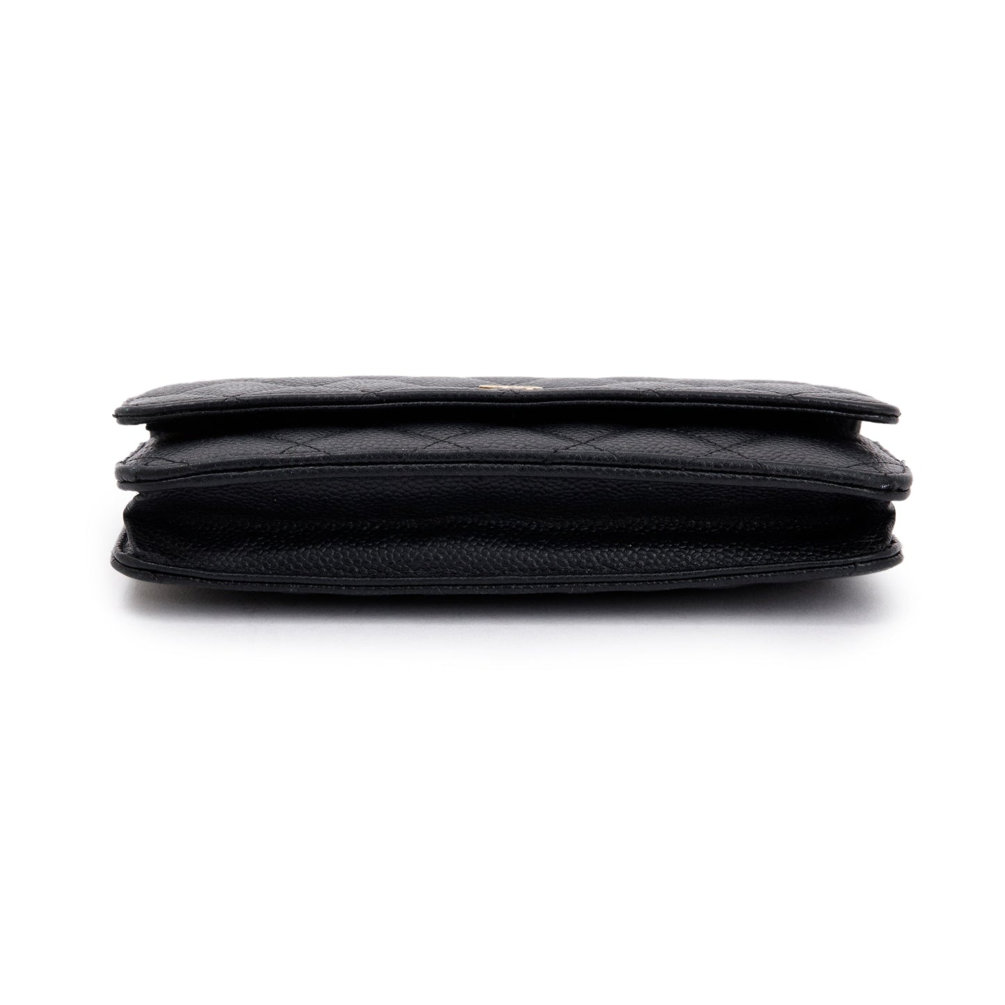 Chanel Black Caviar Leather Classic Wallet on Chain