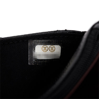 Chanel Black Caviar Leather Classic Wallet on Chain