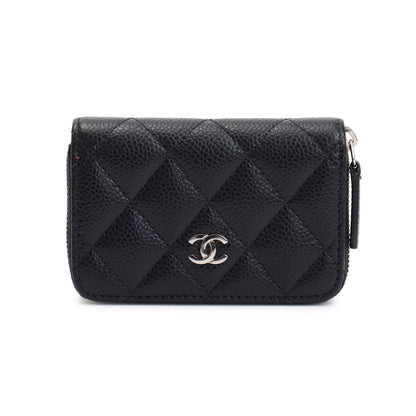 Chanel Black Caviar Leather Classic Zipped Coin Purse