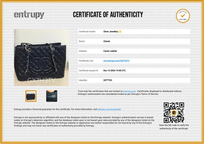 Chanel Black Caviar Leather Grand Shopping Tote (GST)