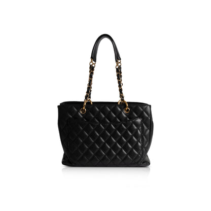 Chanel Black Caviar Leather Grand Shopping Tote (GST)