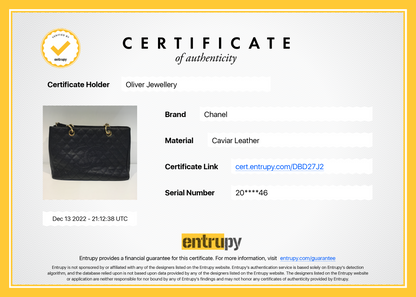 Chanel Black Caviar Leather Grand Shopping Tote (GST)