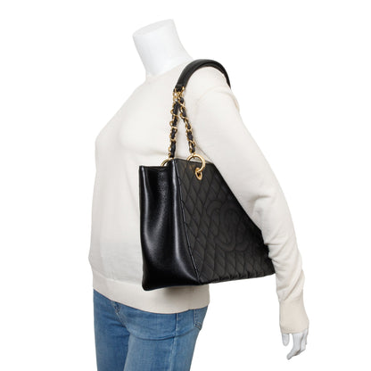 Chanel Black Caviar Leather Grand Shopping Tote (GST)