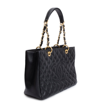 Chanel Black Caviar Leather Grand Shopping Tote (GST)