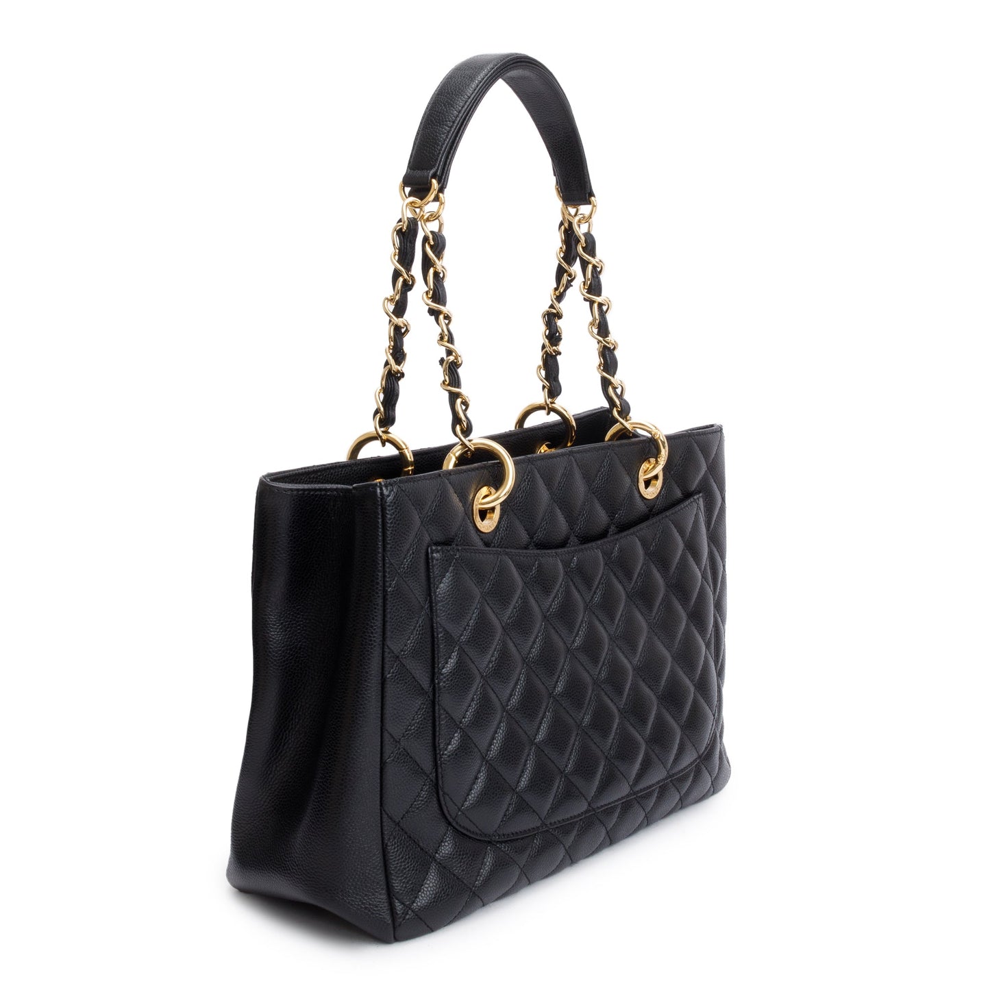 Chanel Black Caviar Leather Grand Shopping Tote (GST)