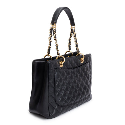 Chanel Black Caviar Leather Grand Shopping Tote (GST)