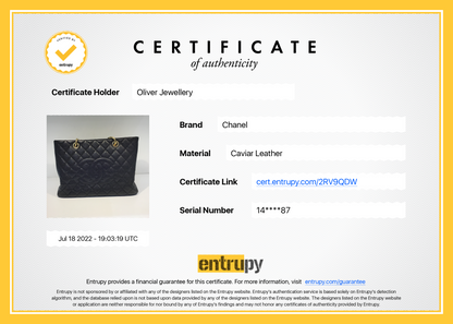Chanel Black Caviar Leather Grand Shopping Tote (GST)
