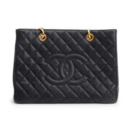 Chanel Black Caviar Leather Grand Shopping Tote (GST)