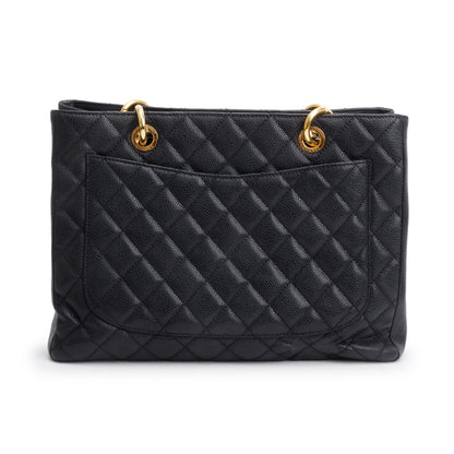 Chanel Black Caviar Leather Grand Shopping Tote (GST)