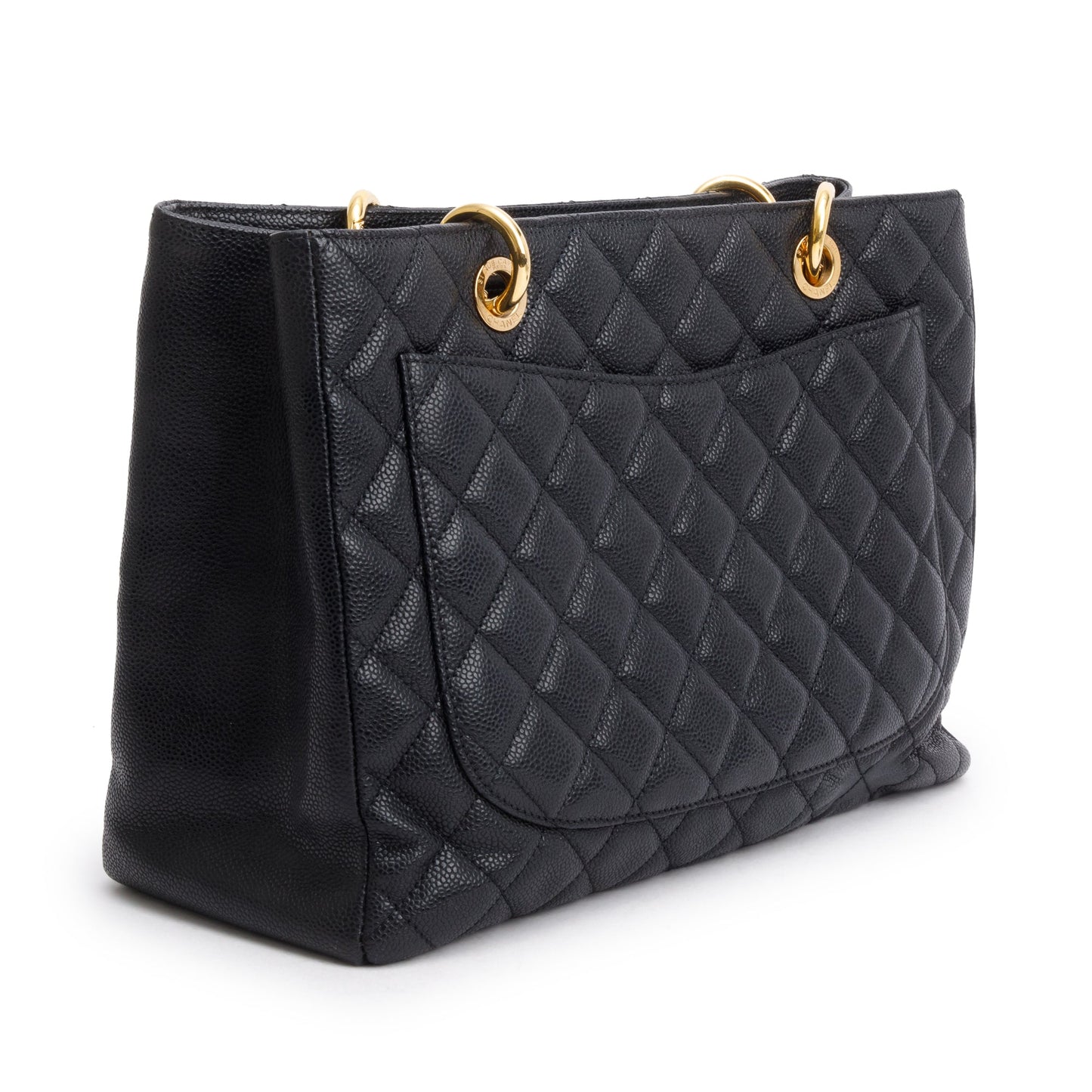 Chanel Black Caviar Leather Grand Shopping Tote (GST)