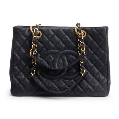 Chanel Black Caviar Leather Grand Shopping Tote (GST)
