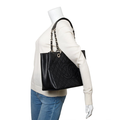Chanel Black Caviar Leather Grand Shopping Tote (GST)