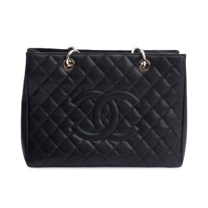 Chanel Black Caviar Leather Grand Shopping Tote (GST)