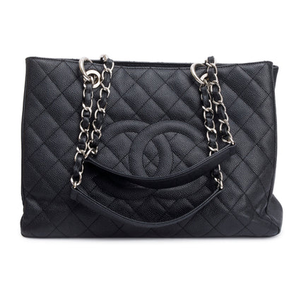 Chanel Black Caviar Leather Grand Shopping Tote (GST)