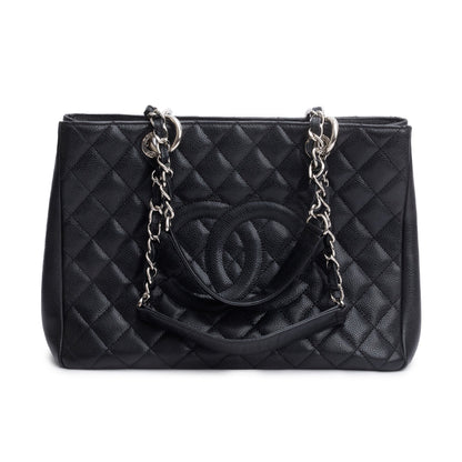 Chanel Black Caviar Leather Grand Shopping Tote (GST)