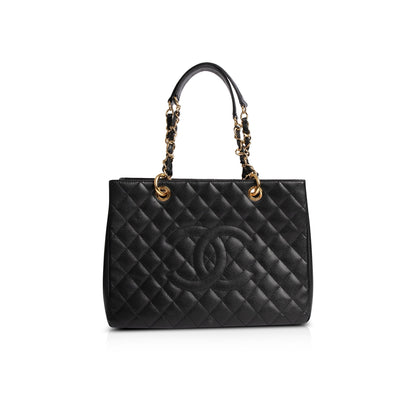 Chanel Black Caviar Leather Grand Shopping Tote (GST)
