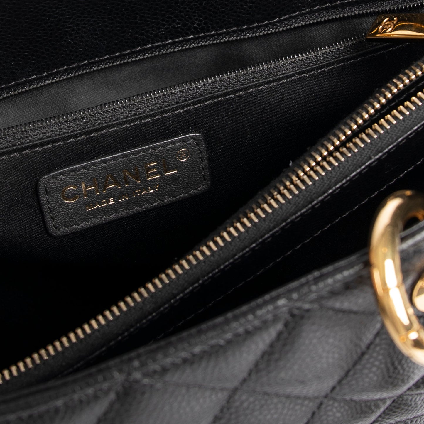 Chanel Black Caviar Leather Grand Shopping Tote (GST)