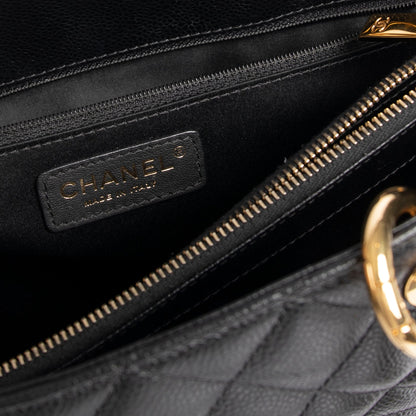 Chanel Black Caviar Leather Grand Shopping Tote (GST)