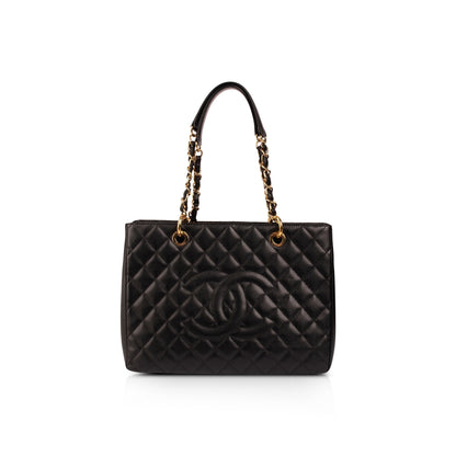 Chanel Black Caviar Leather Grand Shopping Tote (GST)