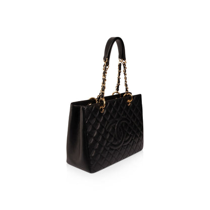 Chanel Black Caviar Leather Grand Shopping Tote (GST)