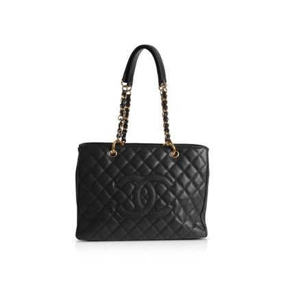 Chanel Black Caviar Leather Grand Shopping Tote (GST)