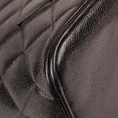 Chanel Black Caviar Leather Medallion Tote