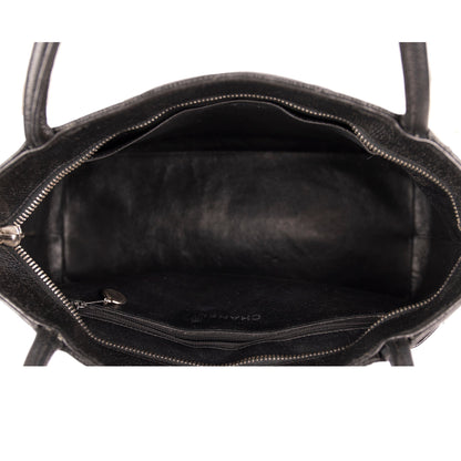 Chanel Black Caviar Leather Medallion Tote