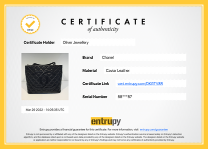 Chanel Black Caviar Leather Medallion Tote
