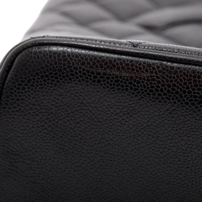 Chanel Black Caviar Leather Medallion Tote