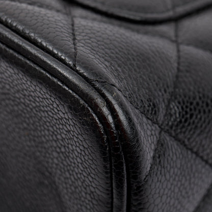 Chanel Black Caviar Leather Medallion Tote