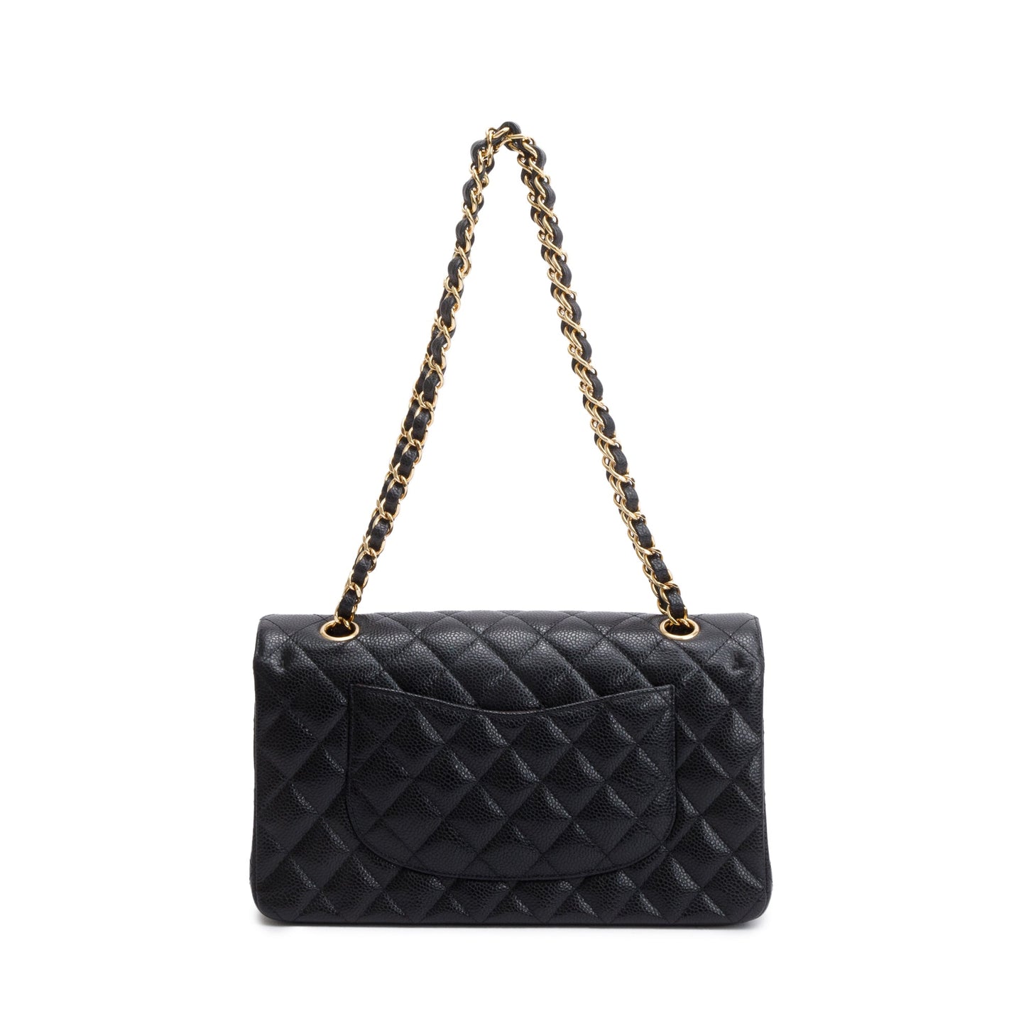 Chanel Black Caviar Leather Medium Classic Double Classic Flap Bag