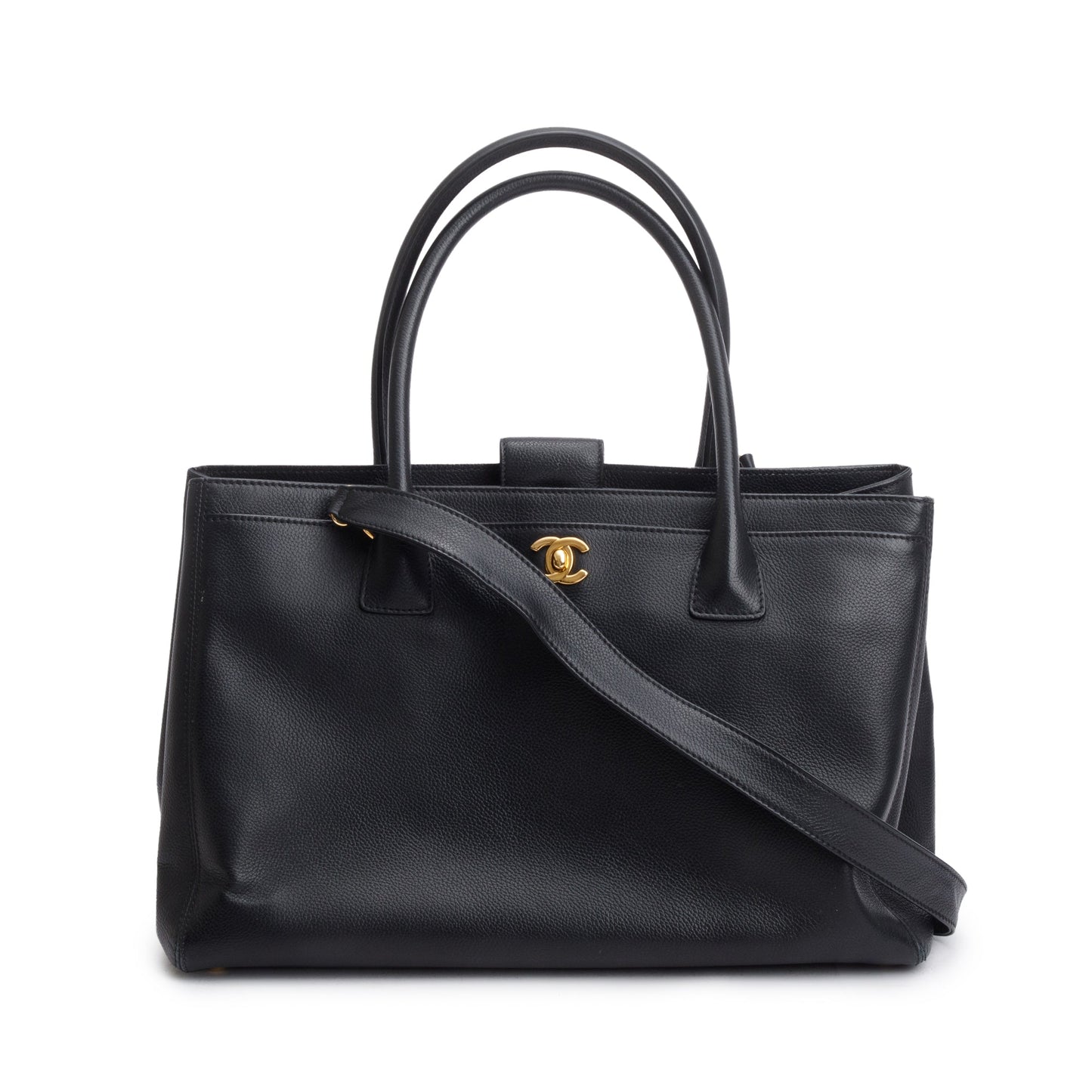 Chanel Black Caviar Leather Medium Executive Cerf Tote