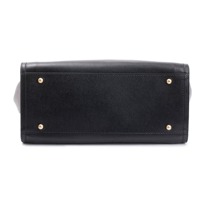 Chanel Black Caviar Leather Medium Studded Deauville Tote