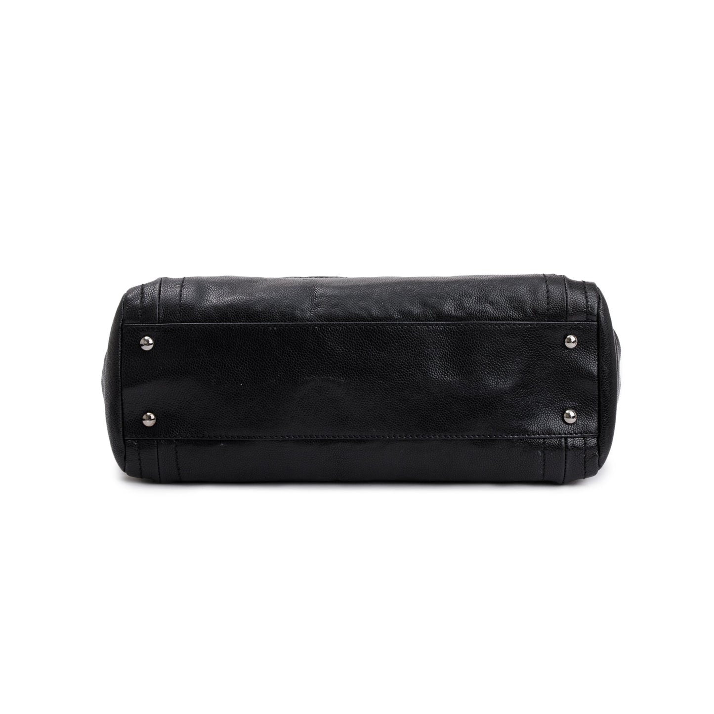 Chanel Black Caviar Leather Modern Chain Tote