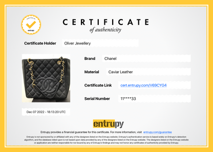Chanel Black Caviar Leather Petite Shopping Tote