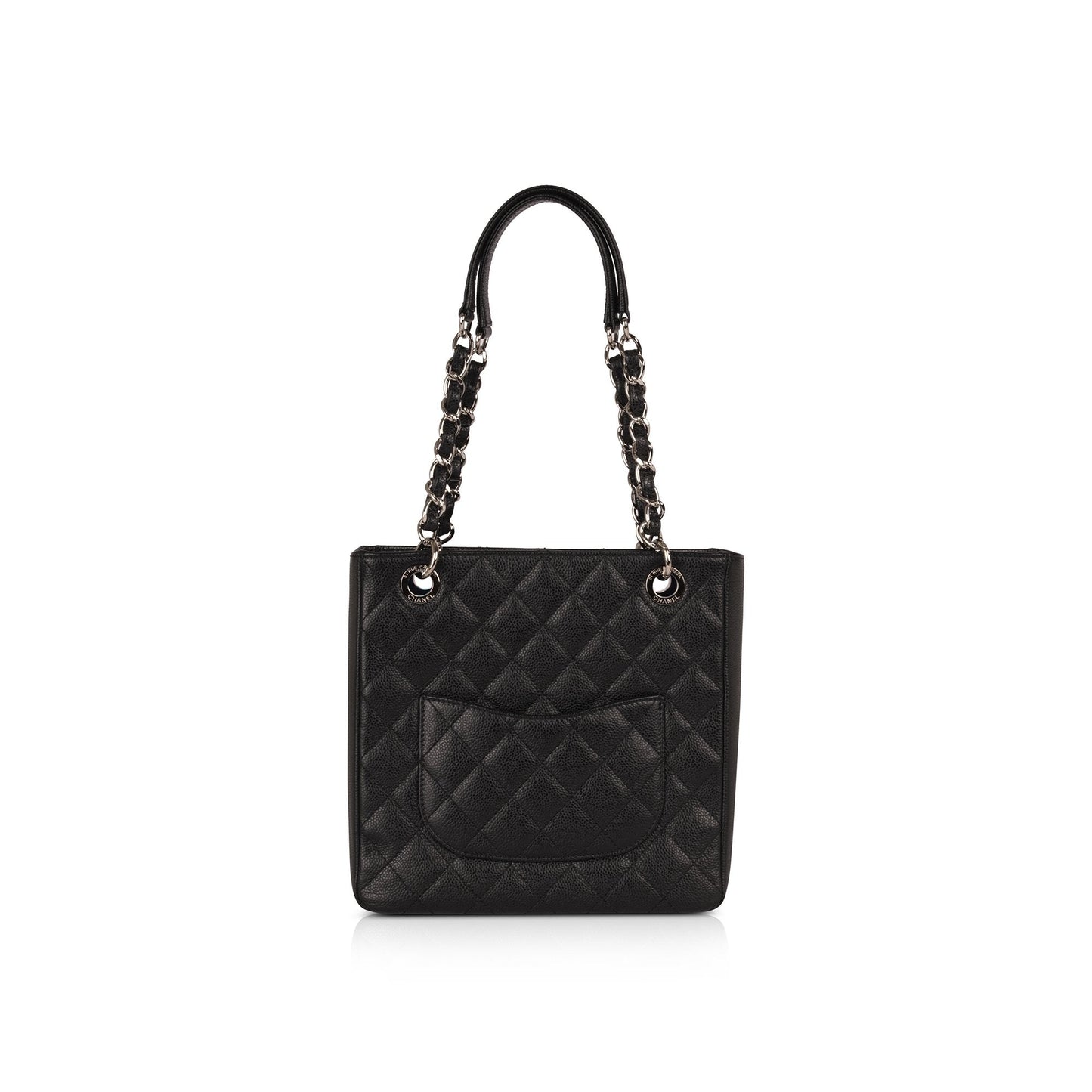 Chanel Black Caviar Leather Petite Shopping Tote