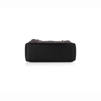 Chanel Black Caviar Leather Petite Shopping Tote