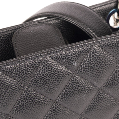Chanel Black Caviar Leather Petite Shopping Tote