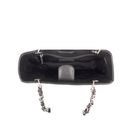 Chanel Black Caviar Leather Petite Shopping Tote