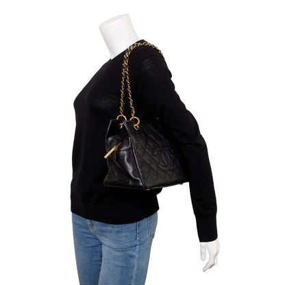 Chanel Black Caviar Leather Petite Timeless Tote