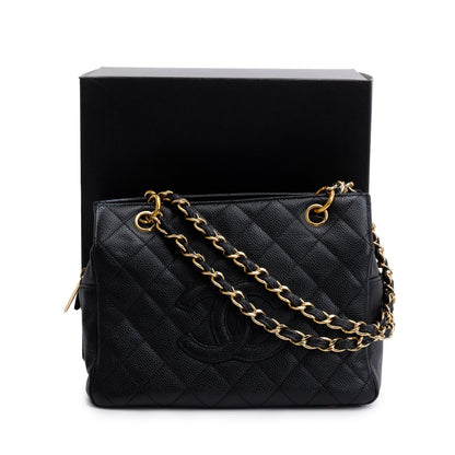 Chanel Black Caviar Leather Petite Timeless Tote